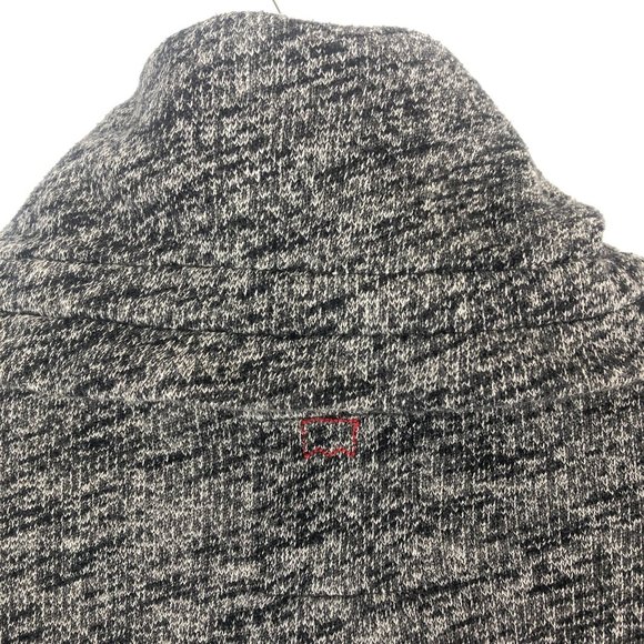Levi's Women's Size Small Grey Full Zip Long Sleeve Knit Smocked Sweater Jacket - Picture 10 of 11